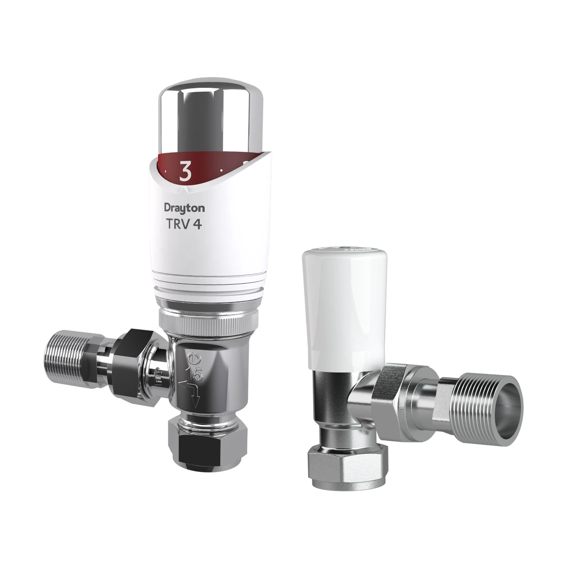 Drayton Angled Thermostatic Radiator Valve 4 And Lockshield Valve White 15 Mm 705180 1 Drayton Angled Thermostatic Radiator Valve 4 And Lockshield Valve White 15 Mm 705180