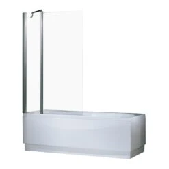 Novellini Aurora 3 Panel Folding Bath Shower Screen 1500 X 980 Mm AURORAN3-1B