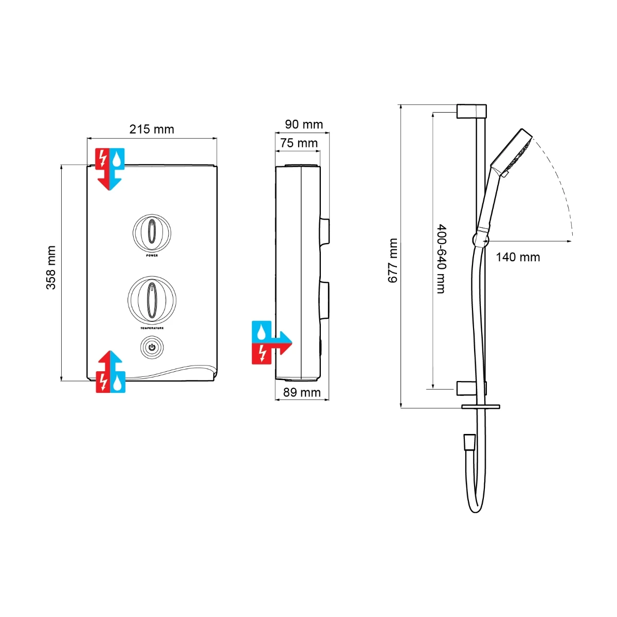 Mira Sport Electric Shower 9.0 KW White And Chrome 1.1746.002 6 Mira Sport Electric Shower 9.0 KW White And Chrome 1.1746.002 - Image 6