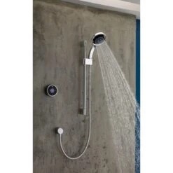 Mira Platinum Ceiling Fed Digital Shower Mixer High Pressure Chrome And Black 1.1666.001
