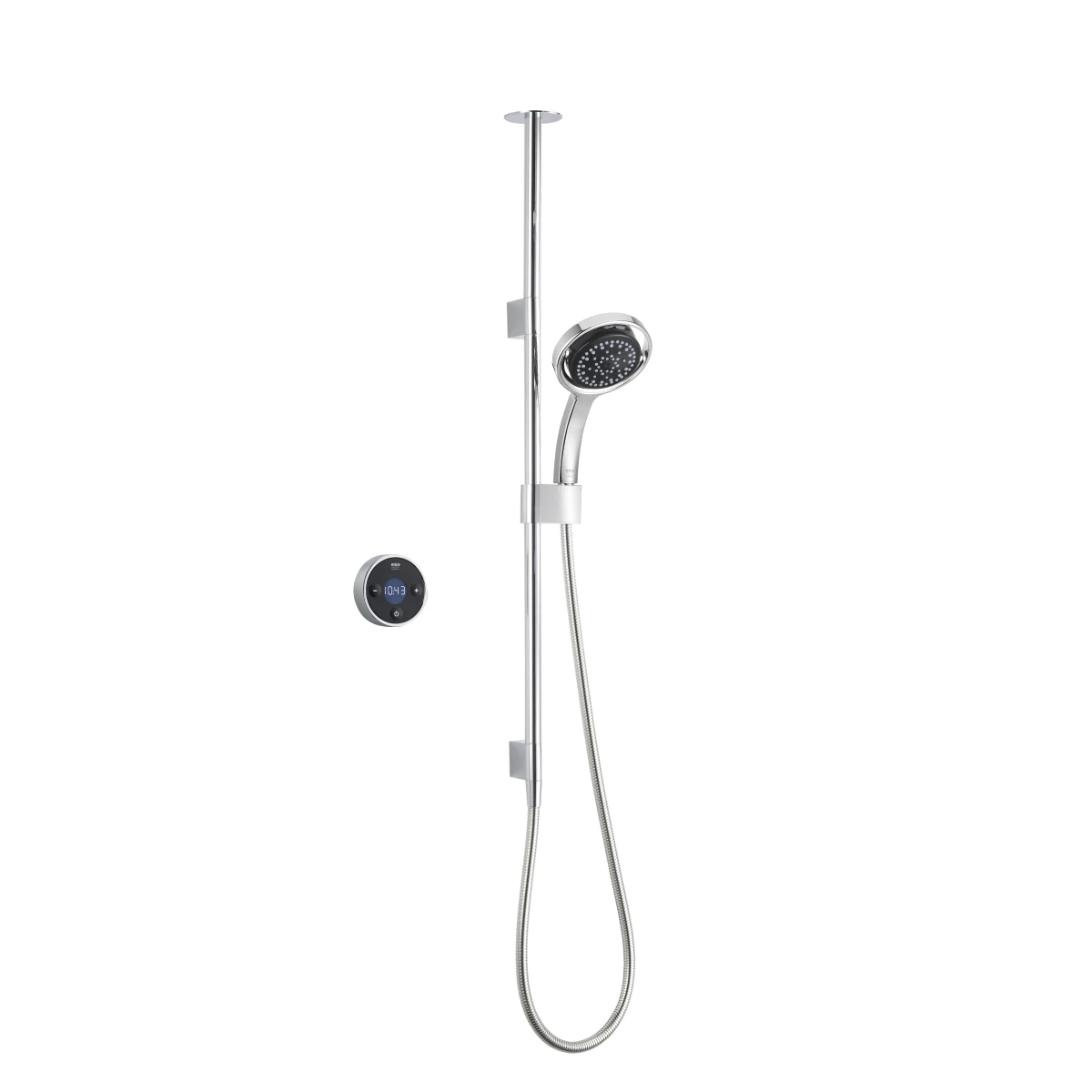 Mira Platinum Ceiling Fed Digital Shower Mixer Chrome 1.1666.002 1 Mira Platinum Ceiling Fed Digital Shower Mixer Chrome 1.1666.002