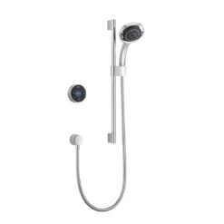 Mira Platinum Rear Fed Digital Shower Mixer High Pressure Chrome And Black 1.1666.200