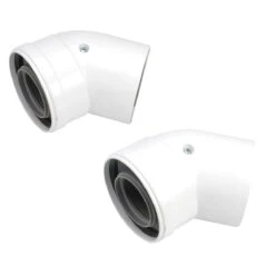 Worcester Bosch 45 Degree Boiler Flue Bend 60Mm/100Mm 2 Pack