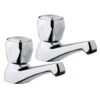 Iflo Base Bath Pillar Taps Chrome 604569