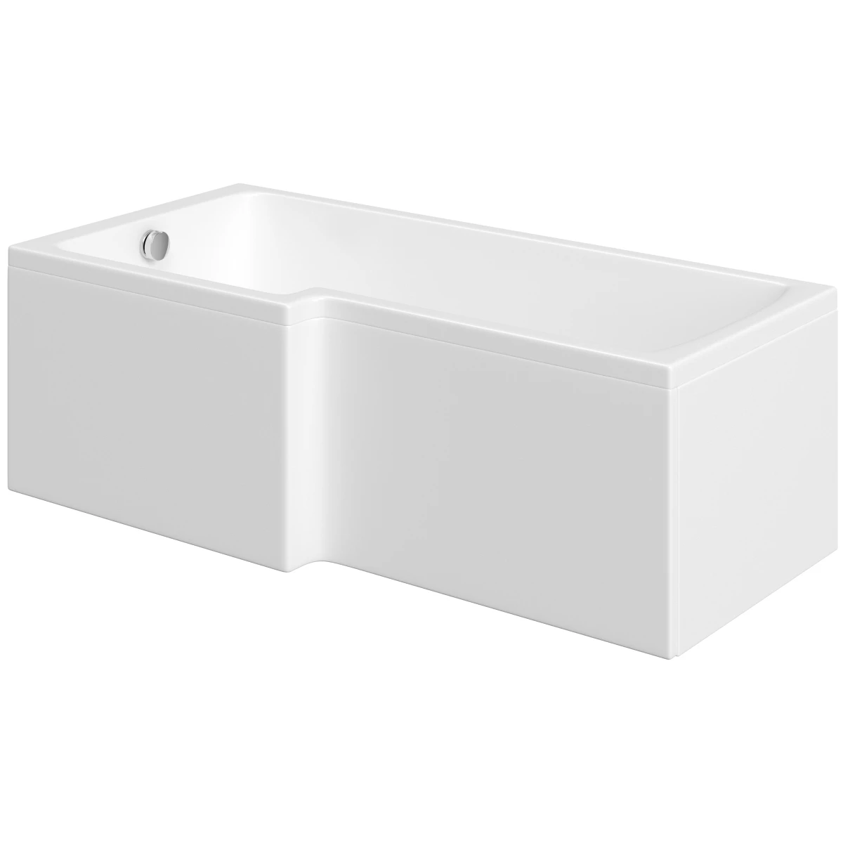 Iflo Metz L-shaped Shower Bath 1700mm Left Hand 2 Iflo Metz L-shaped Shower Bath 1700mm Left Hand - Image 2