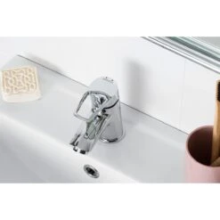 Bristan Smile Basin Mixer With Clicker Waste Chrome SM BAS C -Bathroom Product Shop GPID 1000428638 IMG 06