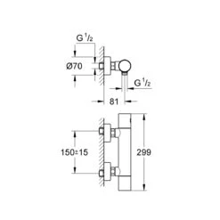 Grohe Grohtherm 1000 Cosmopolitan Thermostatic Shower Mixer 34437000 7 Grohe Grohtherm 1000 Cosmopolitan Thermostatic Shower Mixer 34437000 -Bathroom Product Shop GPID 1000437724 IMG 03