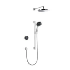 Mira Platinum Dual Rear Fed Digital Shower Mixer Chrome And Black 1.1796.004