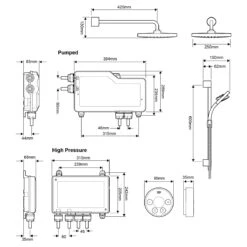 Mira Platinum Dual Rear Fed Digital Shower Mixer Chrome And Black 1.1796.004 -Bathroom Product Shop GPID 1000516855 IMG 03