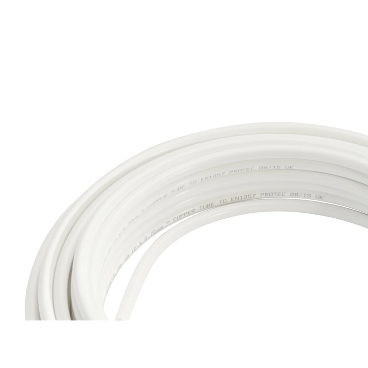 Wednesbury White Plastic Coated Copper Tube Coil 10mmx50m (Table W) W010C-50PW 2 Wednesbury White Plastic Coated Copper Tube Coil 10mmx50m (Table W) W010C-50PW - Image 2