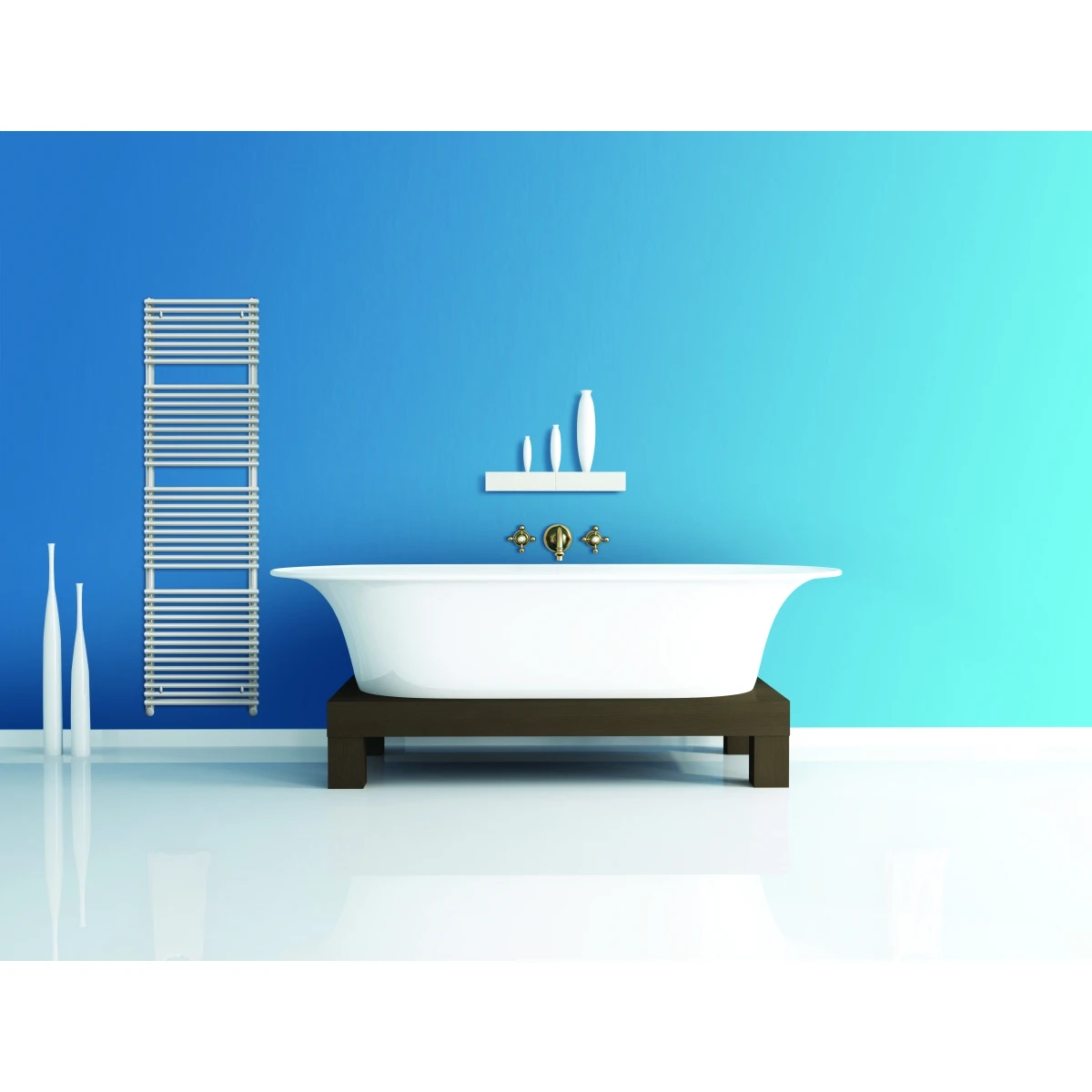 Stelrad Caliente White Double Towel Rail 1199 X 600 Mm 401102600 2 Stelrad Caliente White Double Towel Rail 1199 X 600 Mm 401102600 - Image 2