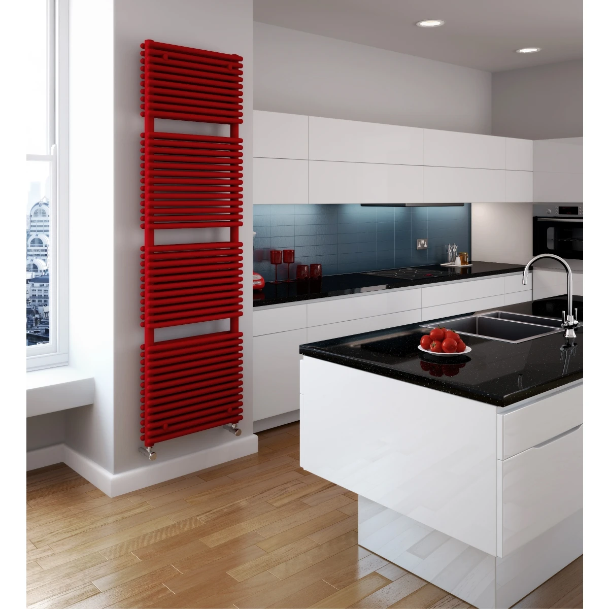 Stelrad Caliente White Double Towel Rail 1199 X 600 Mm 401102600 3 Stelrad Caliente White Double Towel Rail 1199 X 600 Mm 401102600 - Image 3