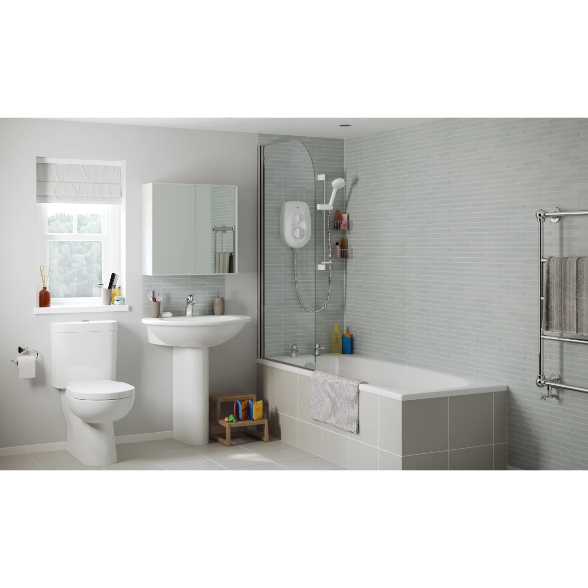 Mira Vie 9.5 KW Electric Shower White 1.1788.005 2 Mira Vie 9.5 KW Electric Shower White 1.1788.005 - Image 2
