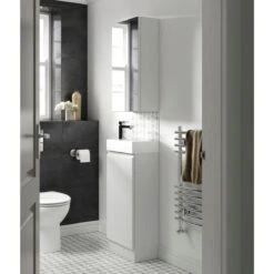Iflo Trapini Floor Standing Vanity Unit 1 Door Light Grey 400 Mm X 820 Mm X 250 Mm 719443 -Bathroom Product Shop GPID 1010004805 IMG 02
