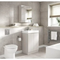 Iflo Trapini Floor Standing Vanity Unit 2 Door Cashmere 600 Mm X 820 Mm X 380 Mm 719513 -Bathroom Product Shop GPID 1010004807 IMG 02