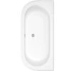 Iflo Lausanne D-Shaped Bath In White 1700 X 800mm