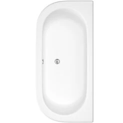 Iflo Lausanne D-Shaped Bath In White 1700 X 800mm