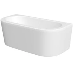 Iflo Lausanne D-Shaped Bath In White 1700 X 800mm -Bathroom Product Shop GPID 1010004909 IMG 02