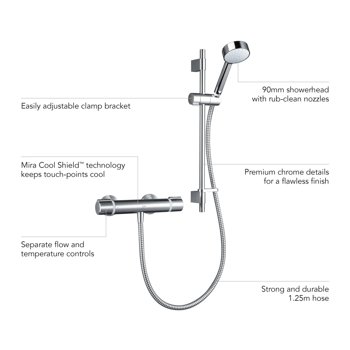 Mira Relate EV Thermostatic Mixer Shower Chrome 8 Mira Relate EV Thermostatic Mixer Shower Chrome - Image 8