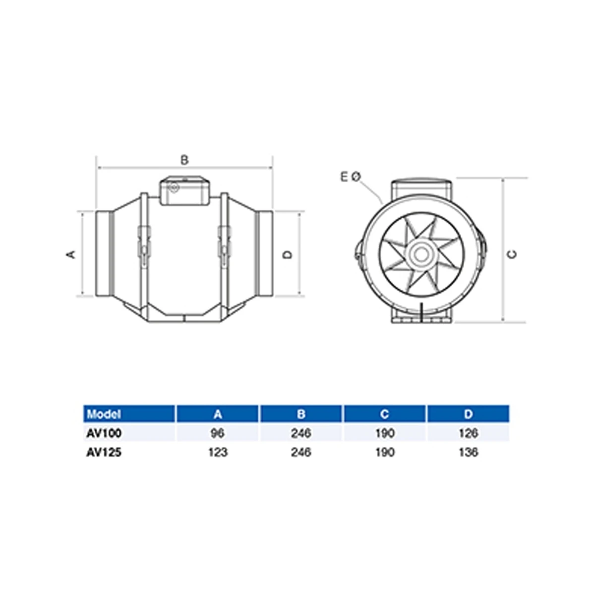 Airflow Aventa In -Line Adjustable Timer Fan 100 Mm 9041086 4 Airflow Aventa In -Line Adjustable Timer Fan 100 Mm 9041086 - Image 4