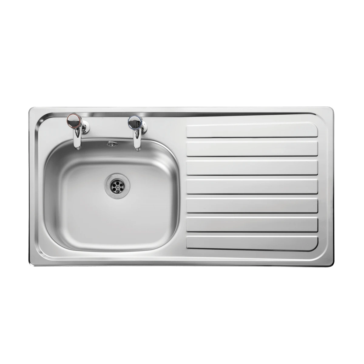 Iflo Stainless Steel 2 Tapholes Kitchen Sink - 1.0 Bowl, Right Drainer 2 Iflo Stainless Steel 2 Tapholes Kitchen Sink - 1.0 Bowl, Right Drainer - Image 2