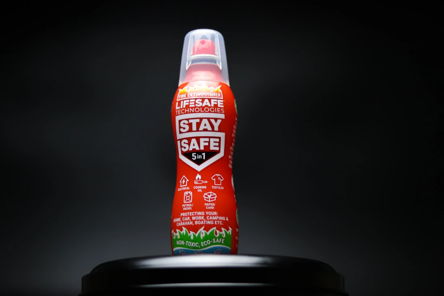 Lifesafe Technologies StaySafe 5-in-1 Bottle Fire Extinguisher 200ml 2 Lifesafe Technologies StaySafe 5-in-1 Bottle Fire Extinguisher 200ml - Image 2