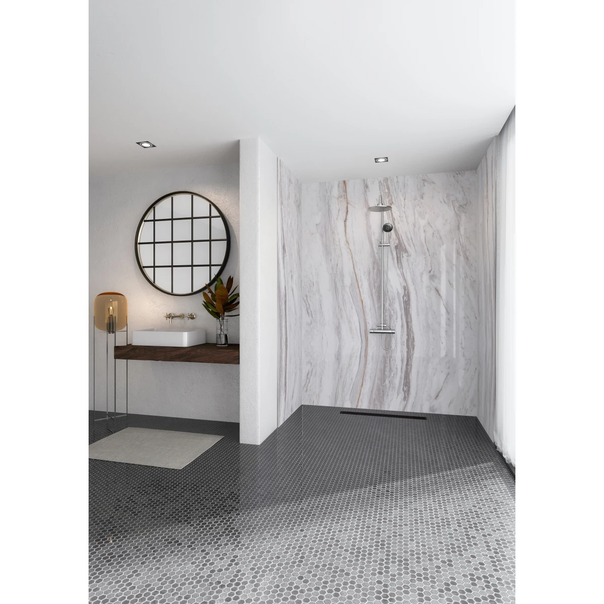 Mermaid Elite Matt Marmo Linea Shower Wall Panel 2420 X 1200mm 1 Mermaid Elite Matt Marmo Linea Shower Wall Panel 2420 X 1200mm