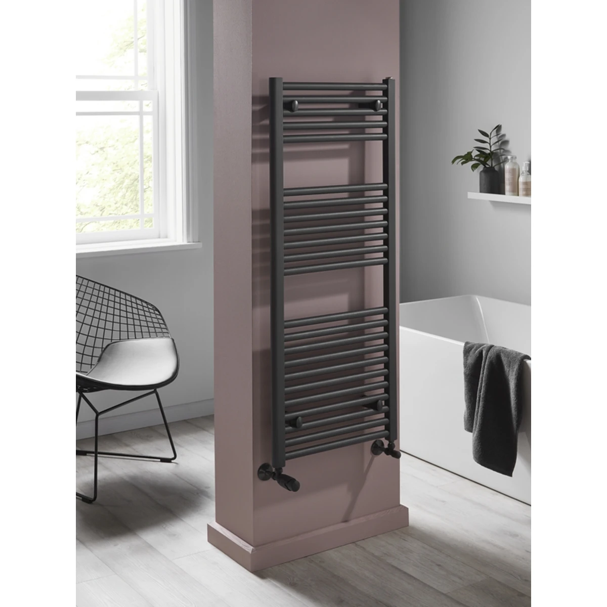 Towelrads Towel Rail Straight Designer Radiator 1100 Mm X 500 Mm 958153 2 Towelrads Towel Rail Straight Designer Radiator 1100 Mm X 500 Mm 958153 - Image 2