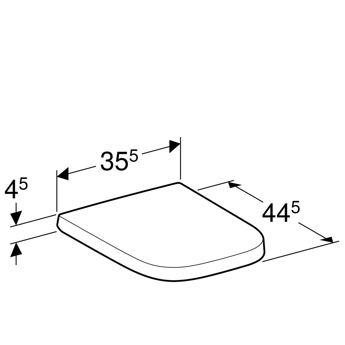 Geberit Selnova Square Seat And Cover Top Fix Stainless Steel Hinge For Shrouded Pan 2 Geberit Selnova Square Seat And Cover Top Fix Stainless Steel Hinge For Shrouded Pan - Image 2