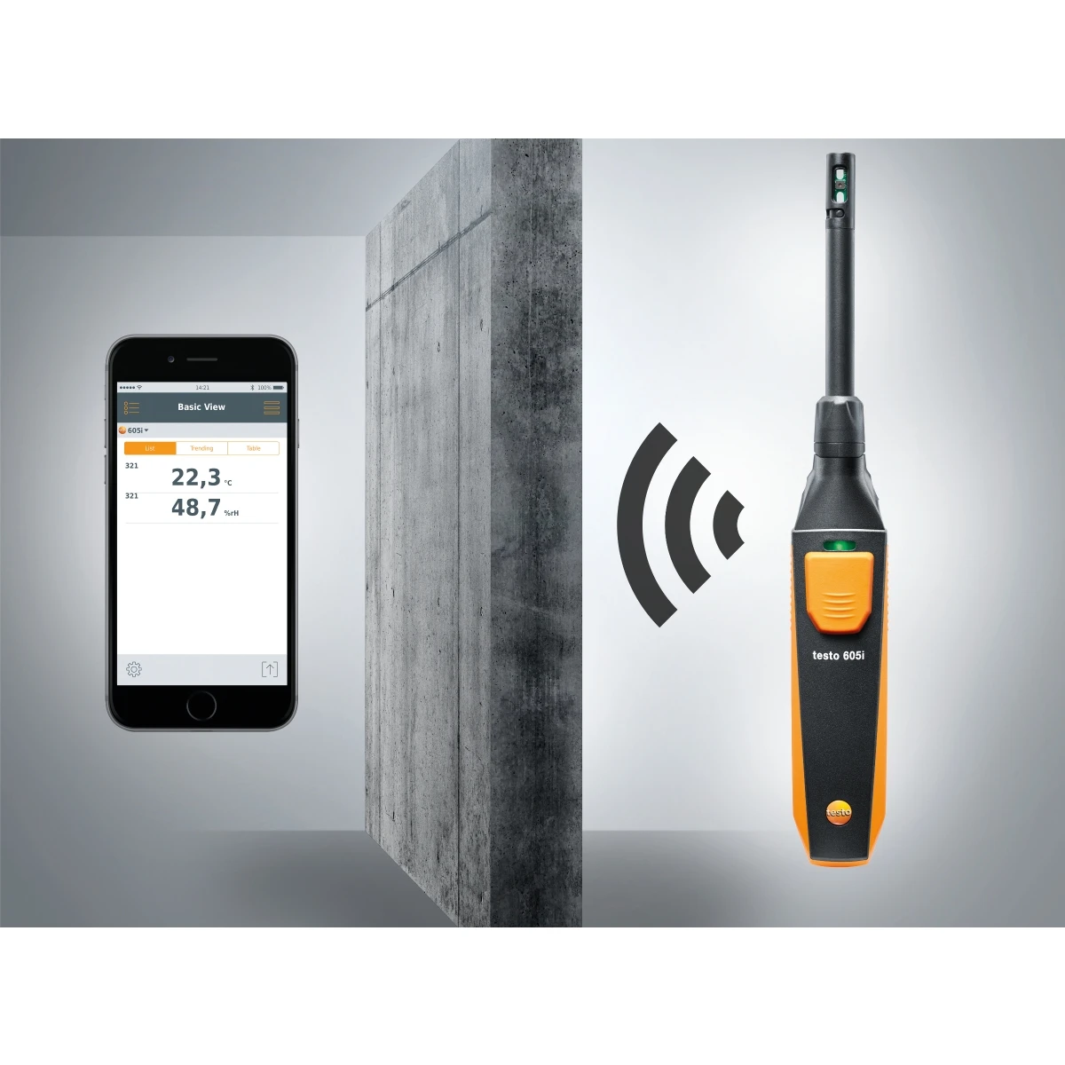 Testo 605I - Thermohygrometer Operated Via Smartphone 0560 2605 02 2 Testo 605I - Thermohygrometer Operated Via Smartphone 0560 2605 02 - Image 2