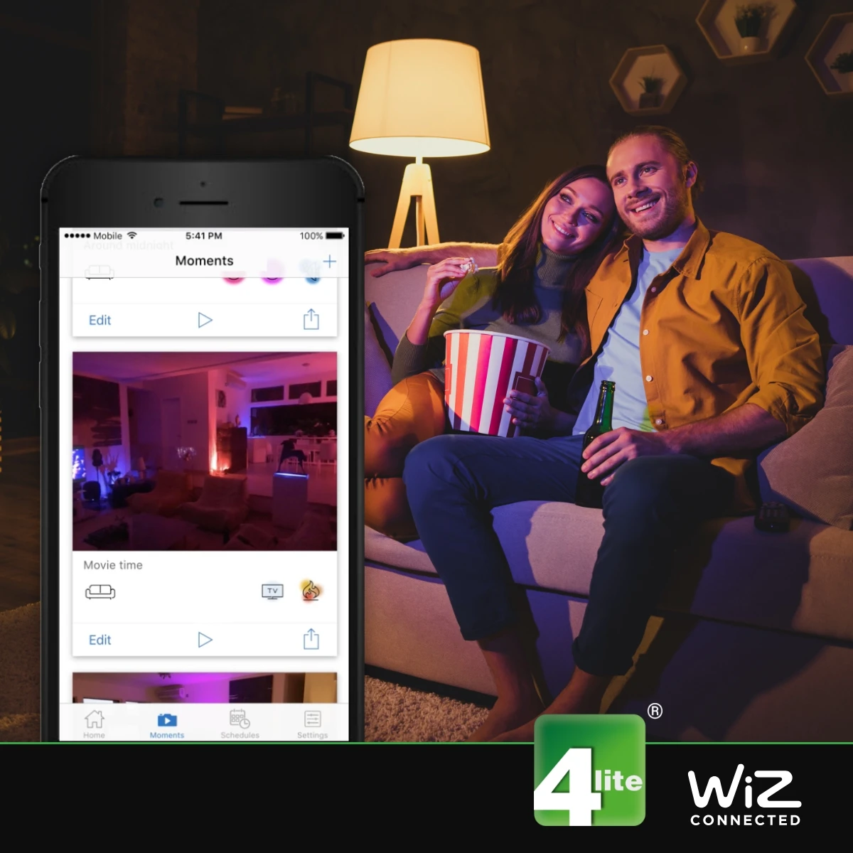 4LITE Wiz Connected LED Smart Strip Light Wi-Fi And Bluetooth Colour Changing And Tuneable White And Dimmable 2 M 30 W 4L1/8022 4 4LITE Wiz Connected LED Smart Strip Light Wi-Fi And Bluetooth Colour Changing And Tuneable White And Dimmable 2 M 30 W 4L1/8022 - Image 4