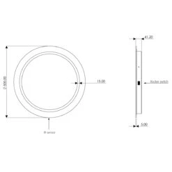 Sensio Aria 500 Slim Profile Mirror -Bathroom Product Shop GPID 1100679104 IMG 02