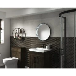 Sensio Aspect 600 Matte Black Mirror -Bathroom Product Shop GPID 1100679106 IMG 02