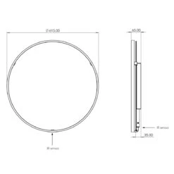 Sensio Aspect 600 Matte Black Mirror -Bathroom Product Shop GPID 1100679106 IMG 03