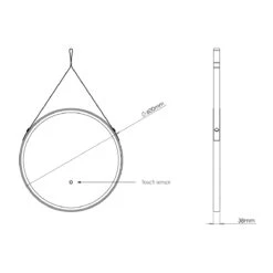 Sensio Nova 600 Matte Black Mirror 5 Sensio Nova 600 Matte Black Mirror -Bathroom Product Shop GPID 1100679109 IMG 02