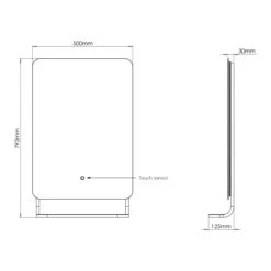 Sensio Harbour 800x500 Black Mir W Shelf -Bathroom Product Shop GPID 1100679111 IMG 02