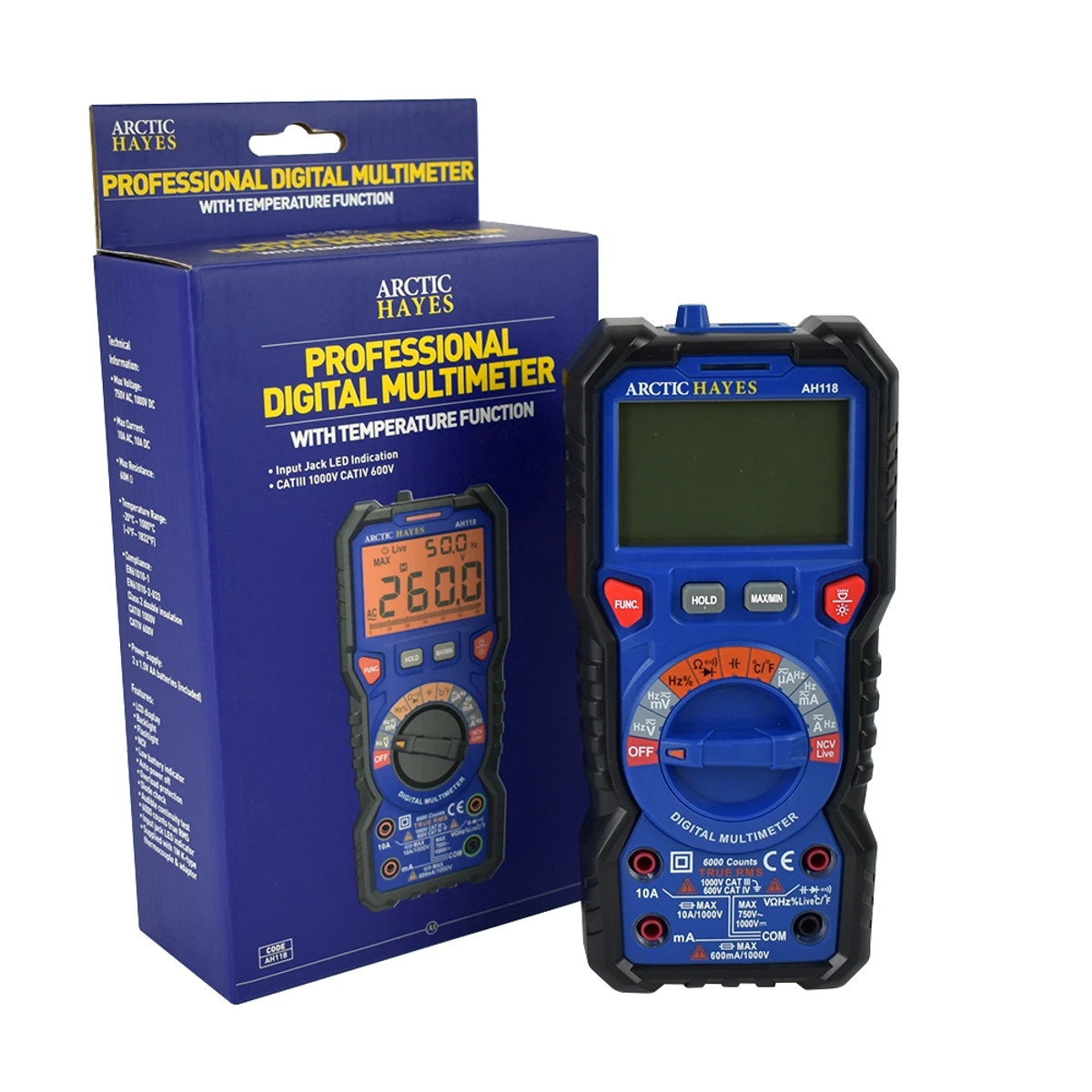Arctic Hayes AH118 Professional Digital Multimeter 4 Arctic Hayes AH118 Professional Digital Multimeter - Image 4