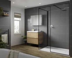 Multipanel Tile Effect Dust Grey Shower Wall Panel 2400 X 598mm