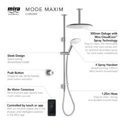 Mira Mode Digital Shower - Maxim High Pressure Ceiling Fed Shower 1.1980.015 19 Mira Mode Digital Shower - Maxim High Pressure Ceiling Fed Shower 1.1980.015 -Bathroom Product Shop GPID 1100751315 IMG 05