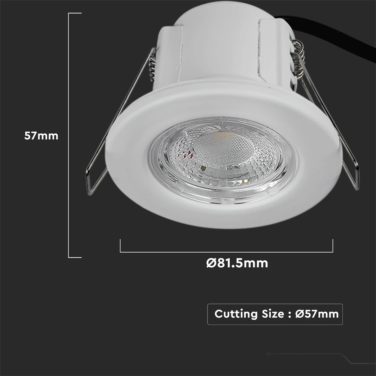V-Tac 5W IP65 Fire Rated Downlight 218887 5 V-Tac 5W IP65 Fire Rated Downlight 218887 - Image 5