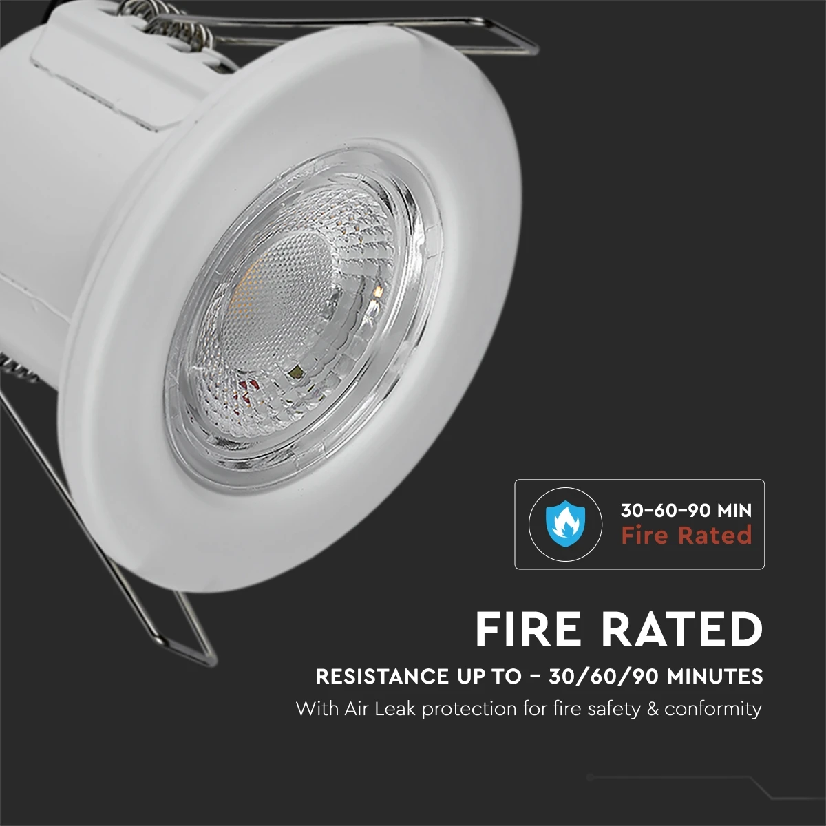 V-Tac 5W IP65 Fire Rated Downlightt 218888 6 V-Tac 5W IP65 Fire Rated Downlightt 218888 - Image 6