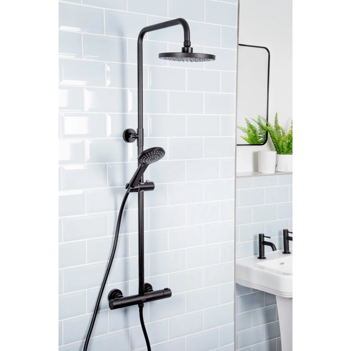 Bristan Buzz Adjustable Rigid Riser Diverter Bar Shower Black 1 Bristan Buzz Adjustable Rigid Riser Diverter Bar Shower Black