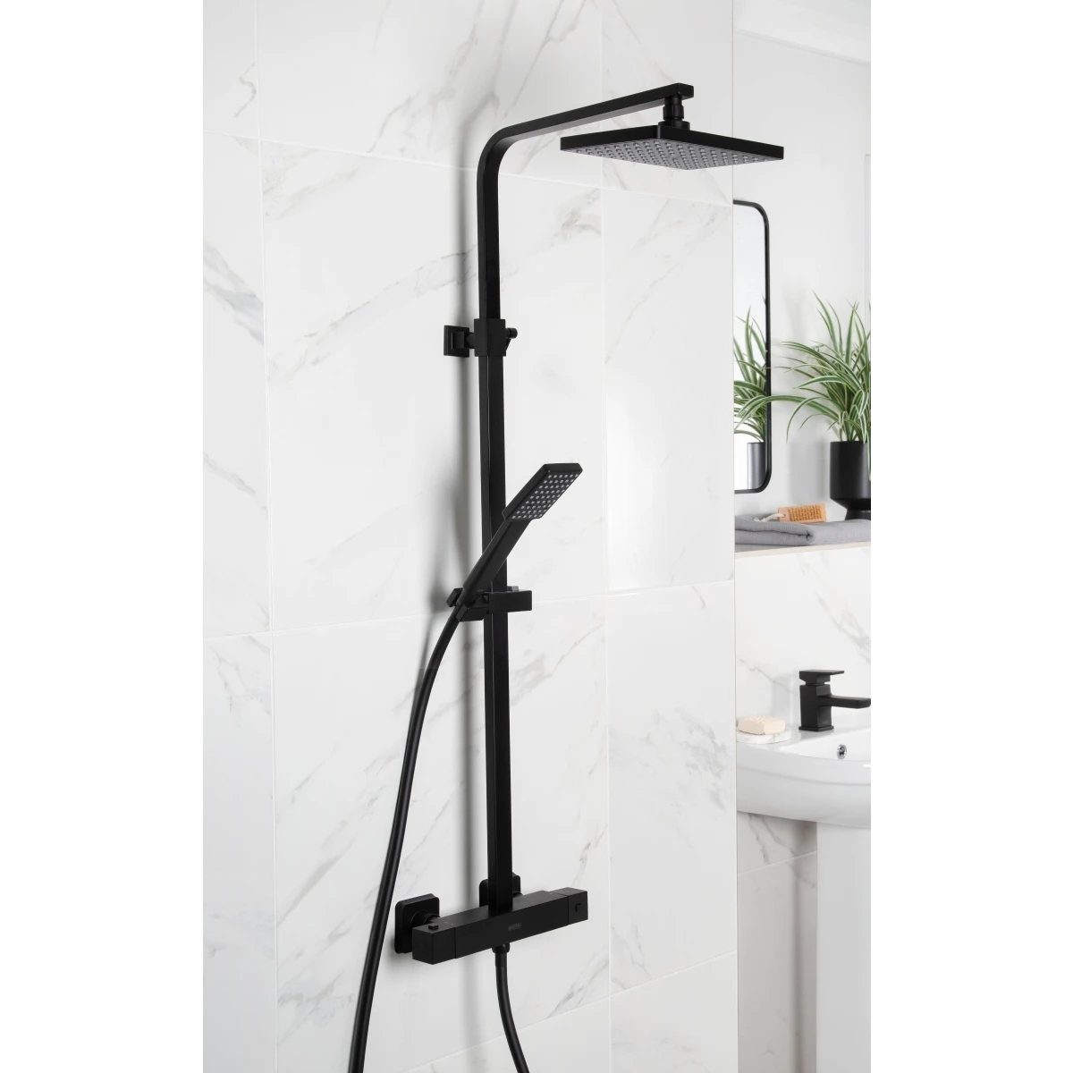 Bristan Craze Adjustable Rigid Riser Diverter Bar Shower Black 1 Bristan Craze Adjustable Rigid Riser Diverter Bar Shower Black