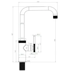 Ceki Industrial Style Kitchen Tap Brushed Brass 5 Ceki Industrial Style Kitchen Tap Brushed Brass -Bathroom Product Shop GPID 1100762201 IMG 02