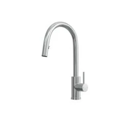 Ceki Chrome Kitchen Sink Mixer With Concealed Pull Out Hose And Spray Head