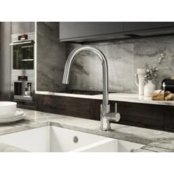 Ceki Chrome Kitchen Sink Mixer With Concealed Pull Out Hose And Spray Head 6 Ceki Chrome Kitchen Sink Mixer With Concealed Pull Out Hose And Spray Head -Bathroom Product Shop GPID 1100762222 IMG 02