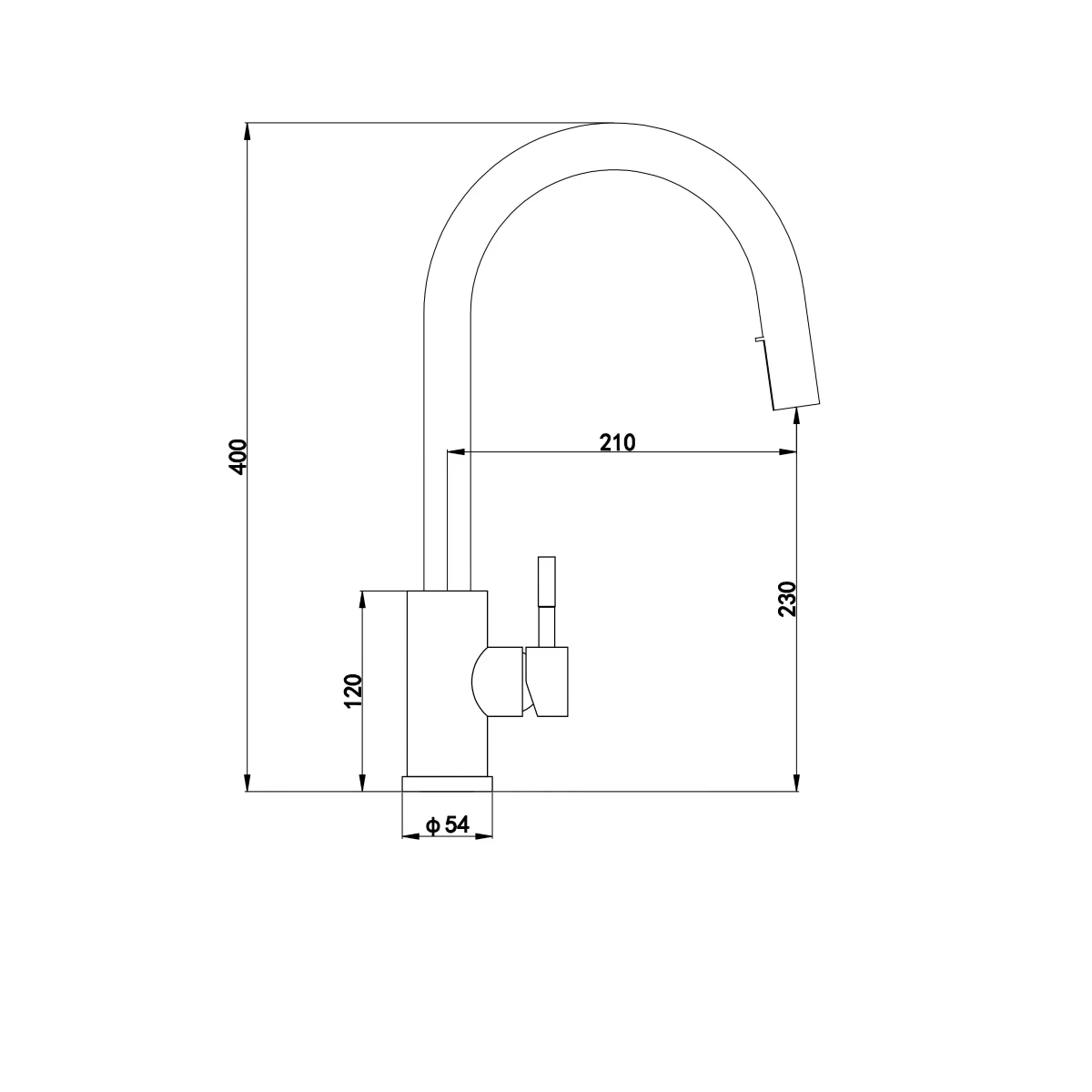 Ceki Chrome Kitchen Sink Mixer With Concealed Pull Out Hose And Spray Head 4 Ceki Chrome Kitchen Sink Mixer With Concealed Pull Out Hose And Spray Head - Image 4