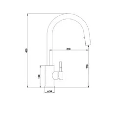 Ceki Matt Black Kitchen Sink Mixer With Concealed Pull Out Hose And Spray Head -Bathroom Product Shop GPID 1100762223 IMG 03