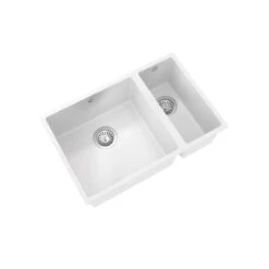 Ceki Matt White Comite 1.5 Bowl Inset Or Undermounted Kitchen Sink Over Size 670x440x206mm Supplied With Chrome Basket Strainer Wastes 5 Ceki Matt White Comite 1.5 Bowl Inset Or Undermounted Kitchen Sink Over Size 670x440x206mm Supplied With Chrome Basket Strainer Wastes -Bathroom Product Shop GPID 1100763072 IMG 02