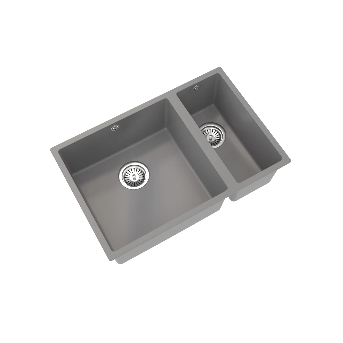 Ceki Grey Comite 1.5 Bowl Inset Or Undermounted Kitchen Sink Over Size 670x440x206mm Supplied With Chrome Basket Strainer Wastes 3 Ceki Grey Comite 1.5 Bowl Inset Or Undermounted Kitchen Sink Over Size 670x440x206mm Supplied With Chrome Basket Strainer Wastes - Image 3